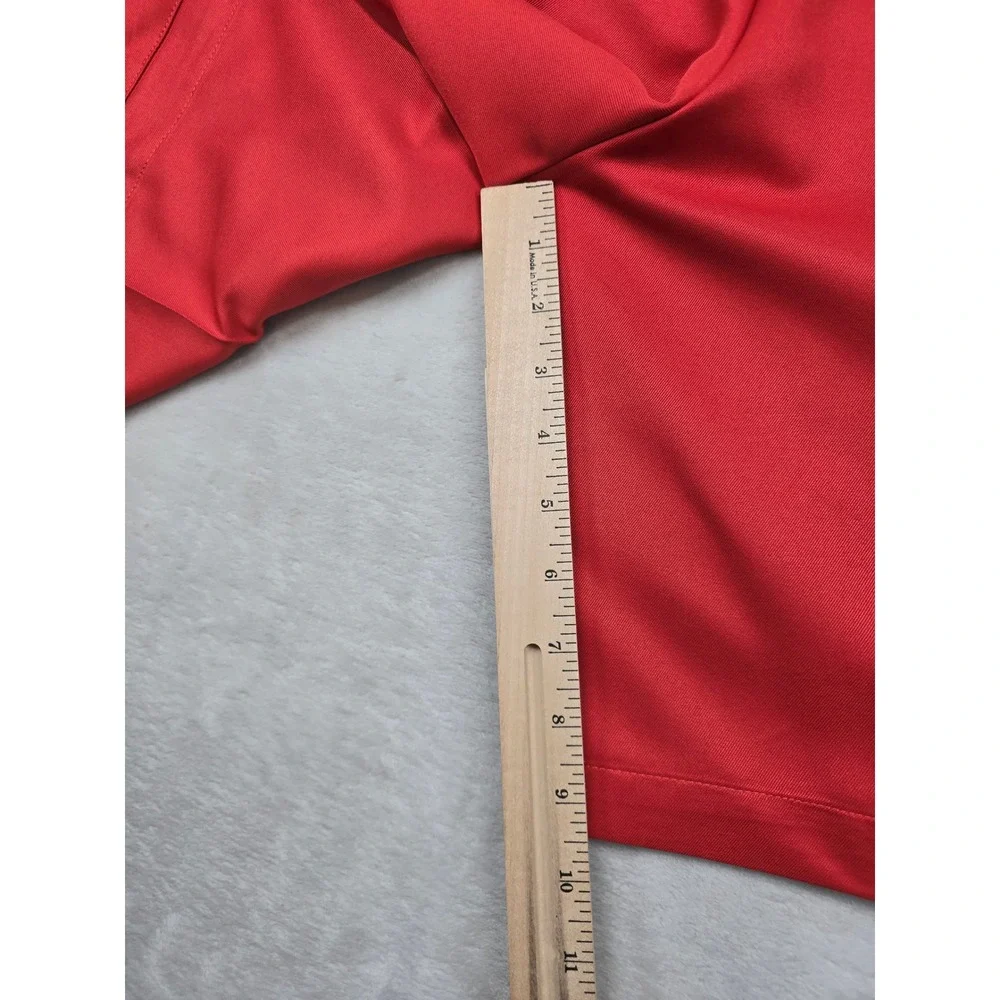 Haggar Dress Shorts Mens 44 Red Polyester Flat Front Classic Golf Casual‎